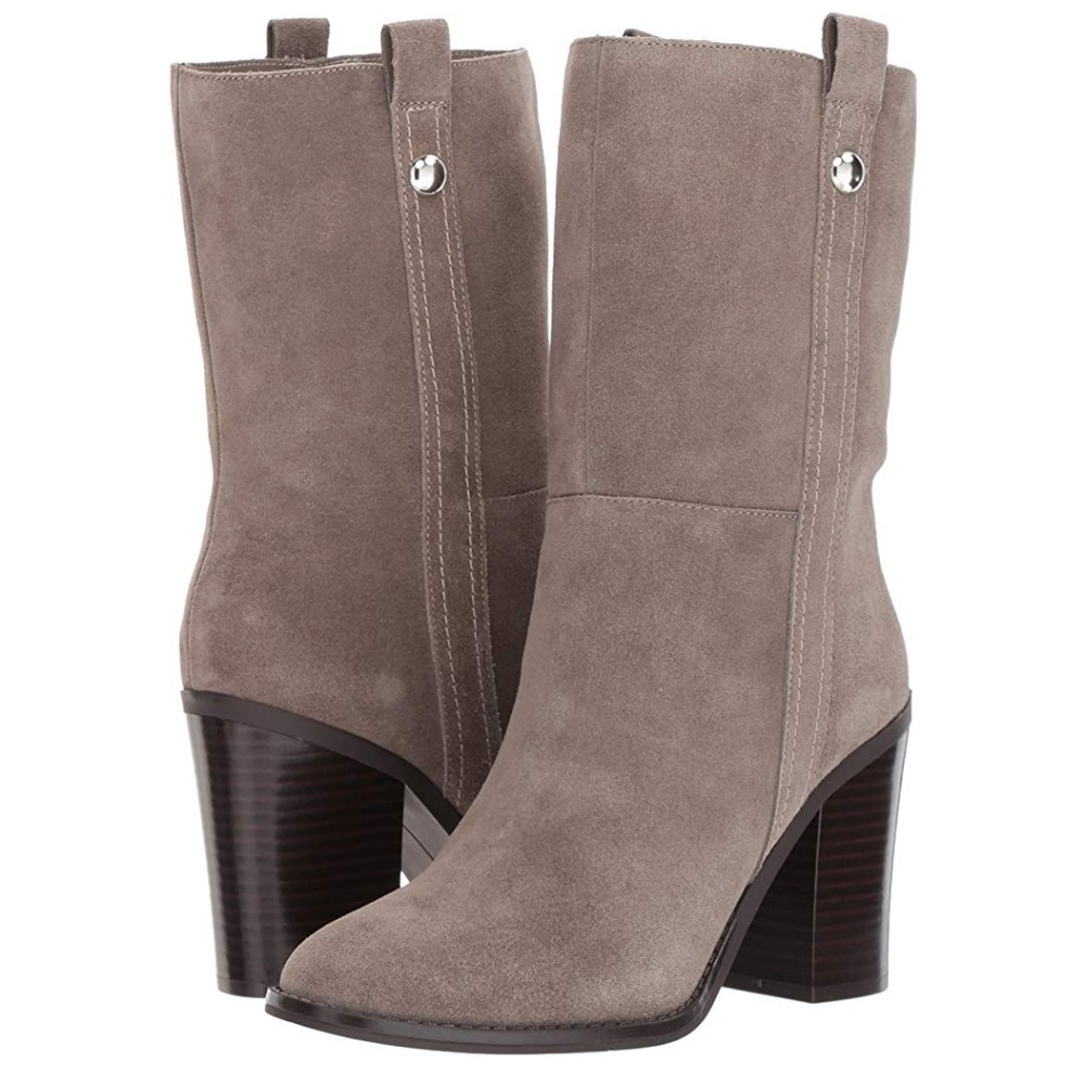 NWOT Nine West Howl Suede Mid Boot Gray